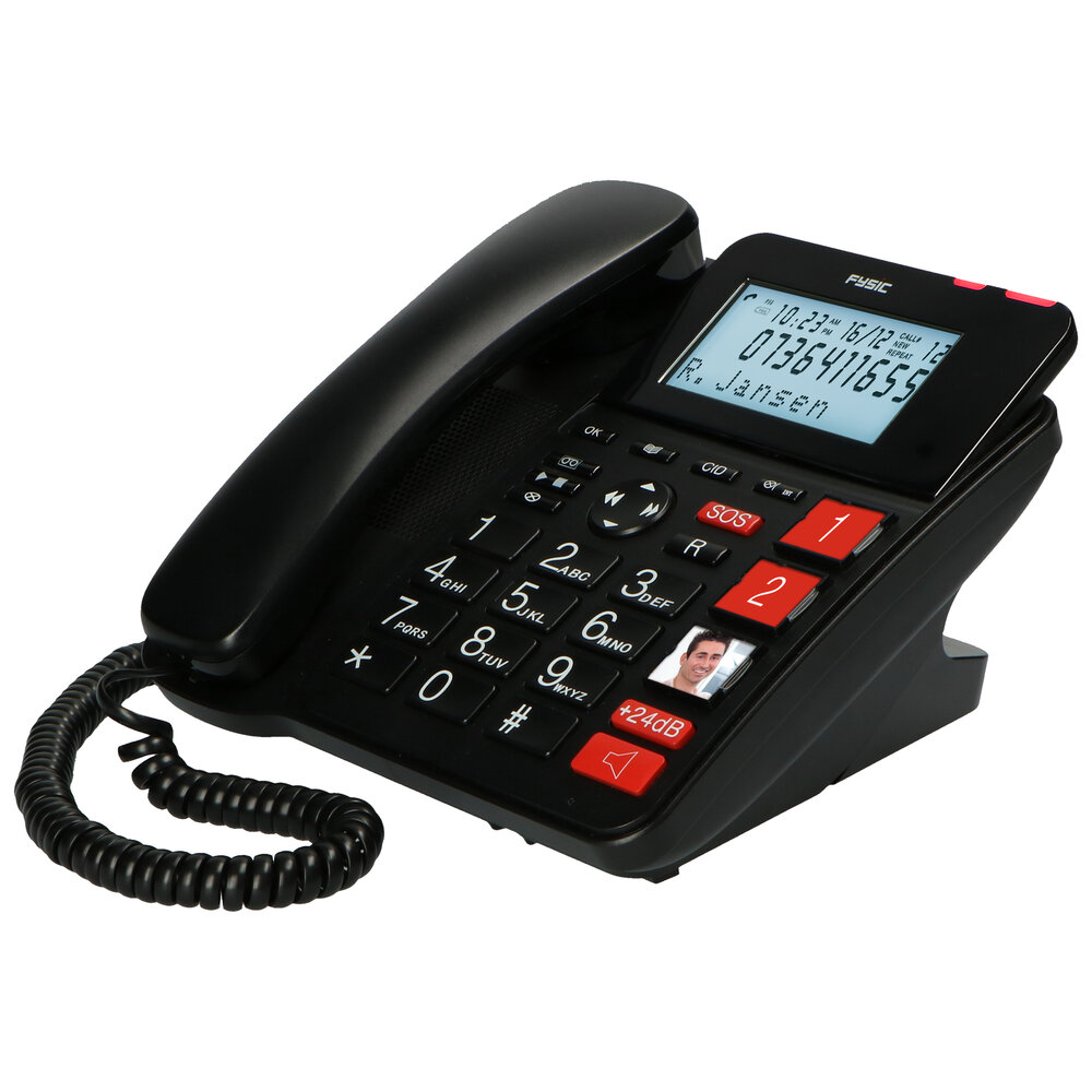 Seniorentelefoon met fototoetsen en paniekknop 