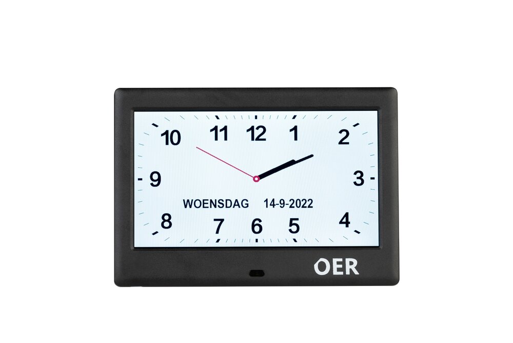 OER Dementieklok (digitaal en analoog in &eacute;&eacute;n) - 7 Inch