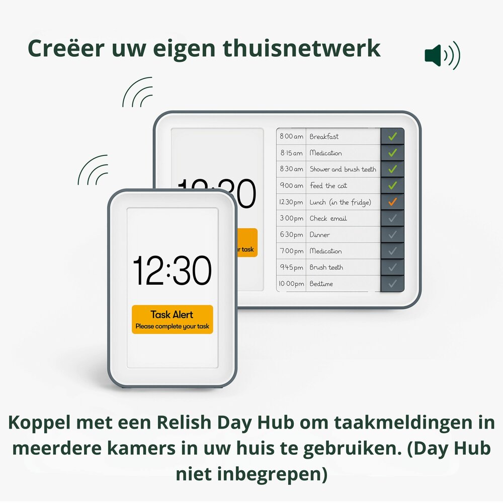 Relish Day Connect &ndash; Dementieklok (Zelfstandig of als Uitbreiding van de Day Hub)