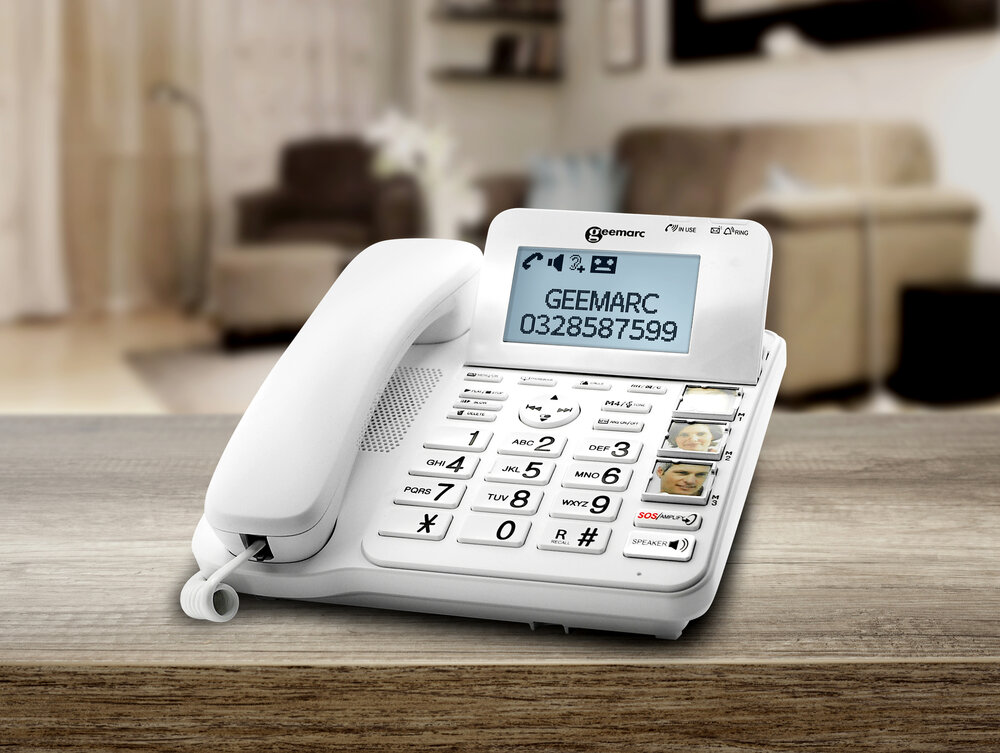 Vaste Telefoon met Fototoetsen, Extra Luid Geluid en SOS-knop