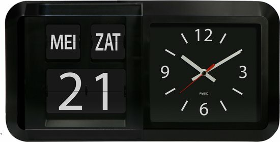 Analoge Dementieklok met Dag en Datum (30 cm)