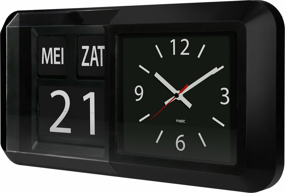 Analoge Dementieklok met Dag en Datum (30 cm)