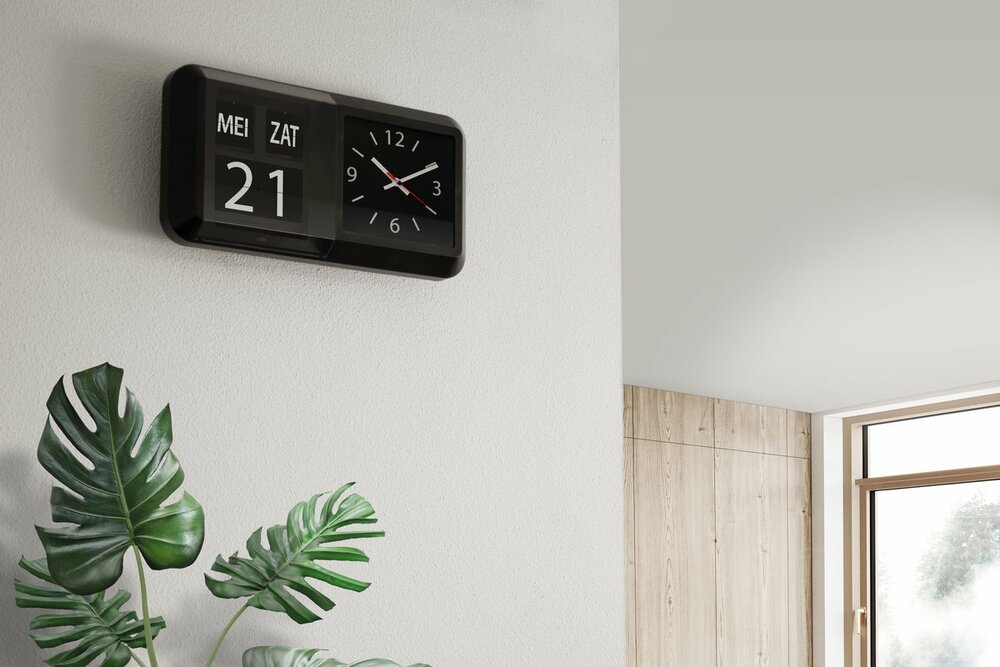 Analoge Dementieklok met Dag en Datum (30 cm)