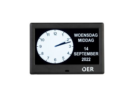 OER Dementieklok (digitaal en analoog in &eacute;&eacute;n) - 7 Inch