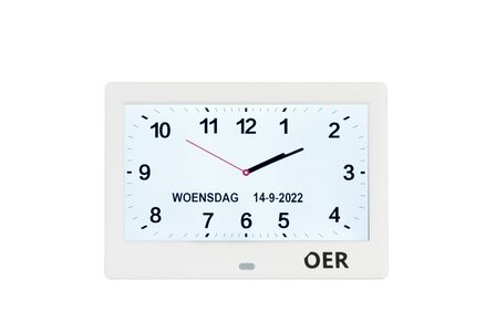 OER Dementieklok (digitaal en analoog in &eacute;&eacute;n) - 7 Inch