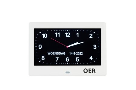 OER Dementieklok (digitaal en analoog in &eacute;&eacute;n) - 7 Inch