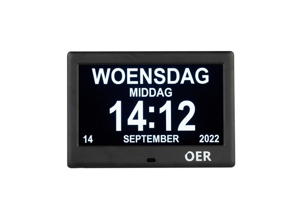 OER Dementieklok (digitaal en analoog in één) - 7 Inch