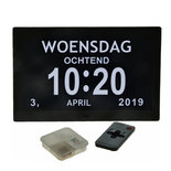Digitale kalenderklok (10 Inch)