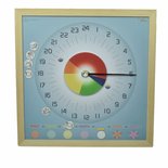 24-uursklok met houten frame