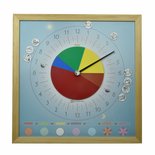 24-uursklok met houten frame