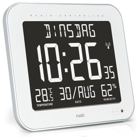 Grote digitale kalenderklok, inclusief thermometer