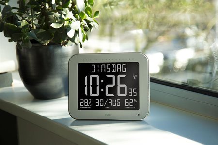 Grote digitale kalenderklok, inclusief thermometer