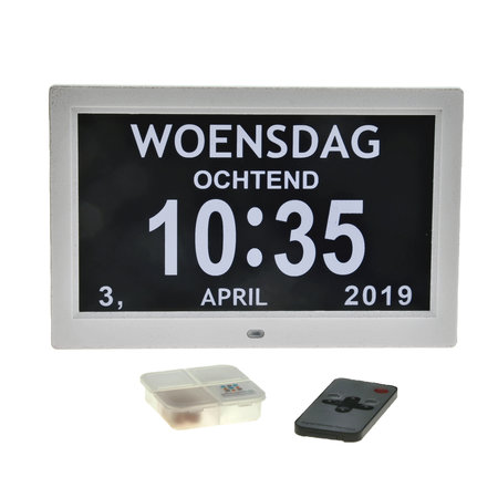 Digitale kalenderklok (10 Inch)