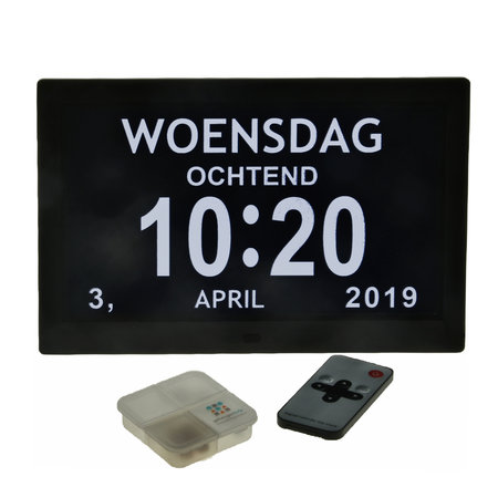 Digitale kalenderklok (10 Inch)