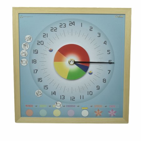 24-uursklok met houten frame