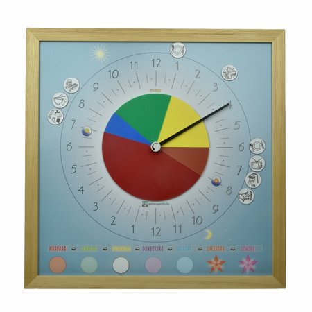 24-uursklok met houten frame