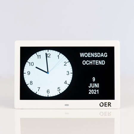 OER Dementieklok (digitaal en analoog in één) - 10 Inch