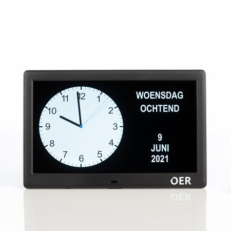 OER Dementieklok (digitaal en analoog in één) - 10 Inch