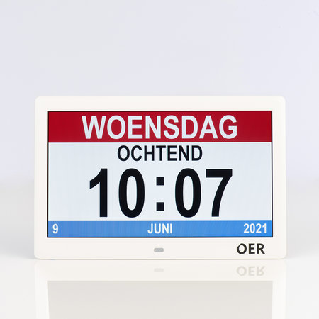 OER Dementieklok (digitaal en analoog in één) - 10 Inch