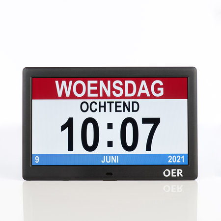 OER Dementieklok (digitaal en analoog in één) - 10 Inch